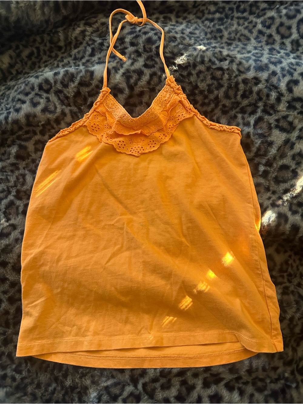 Place Orange Lace Halter Camisole